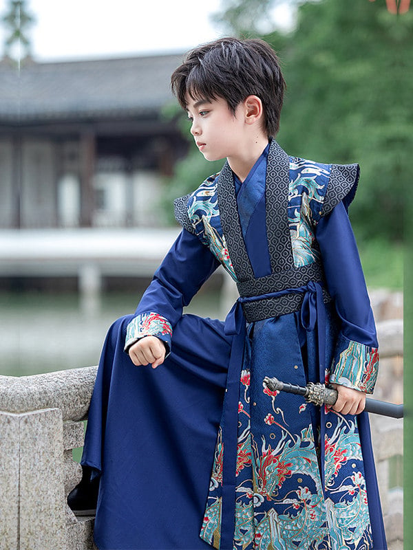 Boys Hanfu Costume | Ming-Inspired Swordsman Outfit