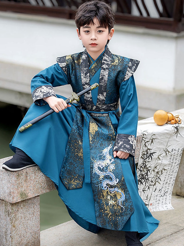 Boys Ancient Chinese Costume | Traditional Warrior Style Outfit
