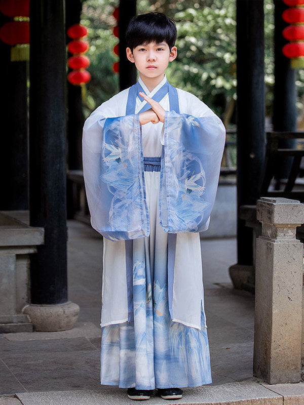 Boys Chinese Stage Costume | Scholar Style Traditional Outfit