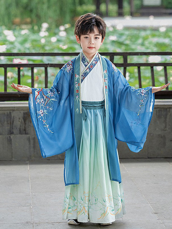Boys Chinese Scholar Costume | Traditional Hanfu Style Outfit