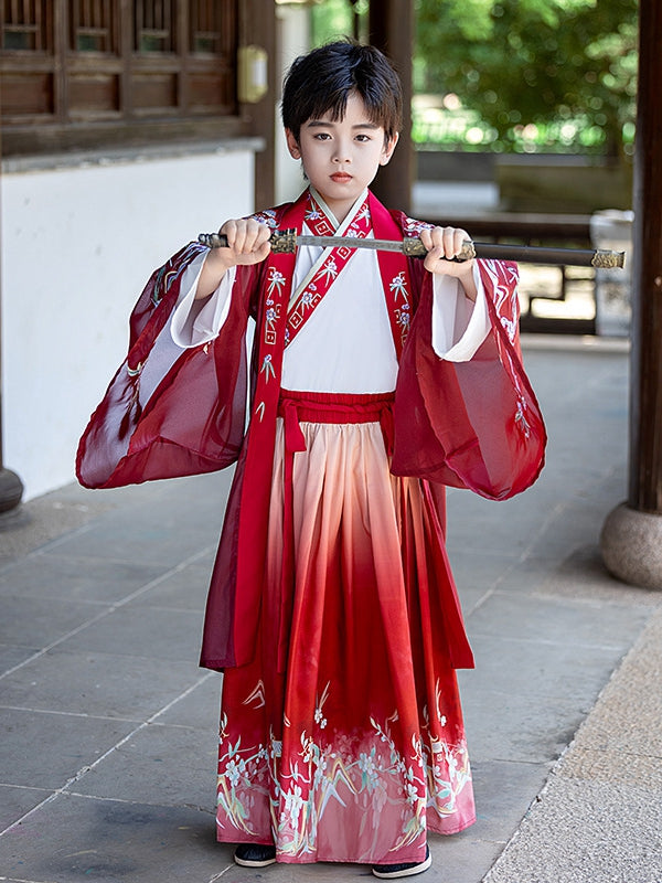 Kids Hanfu Wuxia Costume – Boys’ 3-Piece Outfit