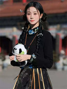 Hanfu modern style dress set with new Chinese design and elegant mamian skirt