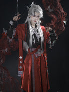 Red Hanfu Male Outfit – Wuxia Ethnic Style Cosplay Costume