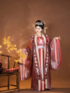 Hanfu Song Dynasty embroidered five-piece summer outfit for women, traditional cross-collar jacket with waist skirt