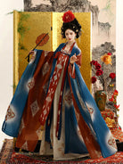 Traditional Hanfu Tang Dynasty dress with wide sleeves and flattering fit, ideal for cultural events and performances