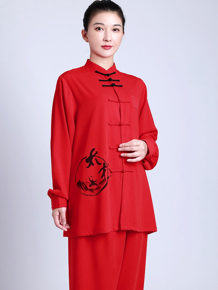 Tai Chi Uniform for Women – Poly Cotton Ink Tai Chi Training Set