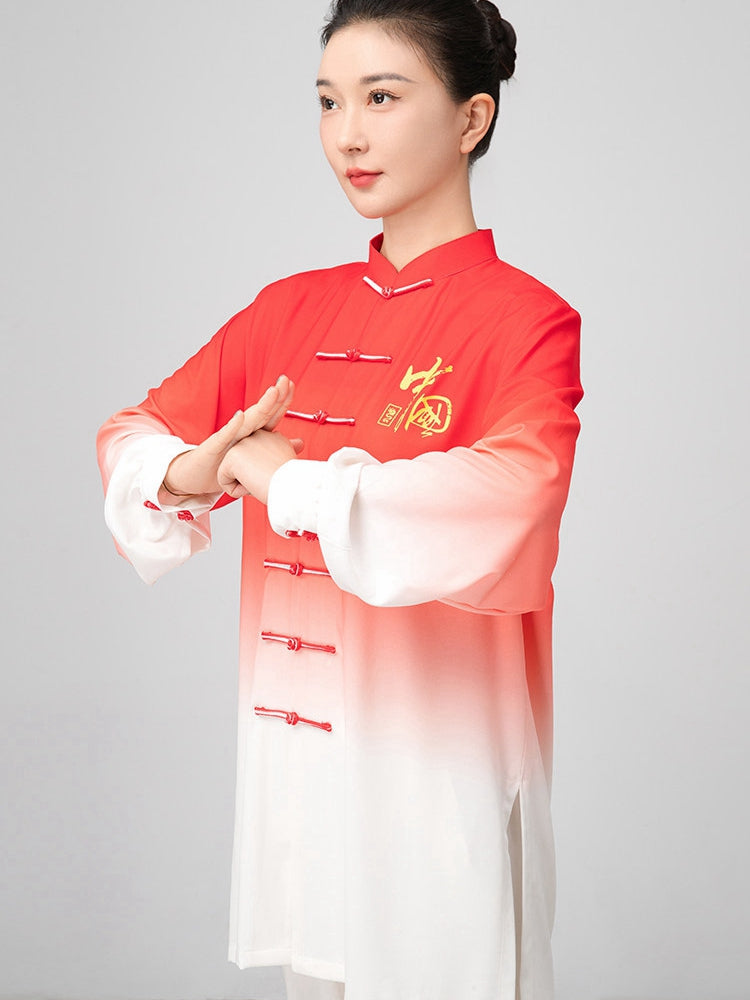 Kung Fu Tai Chi Uniform – Unisex Gradient Rayon Linen Performance Set