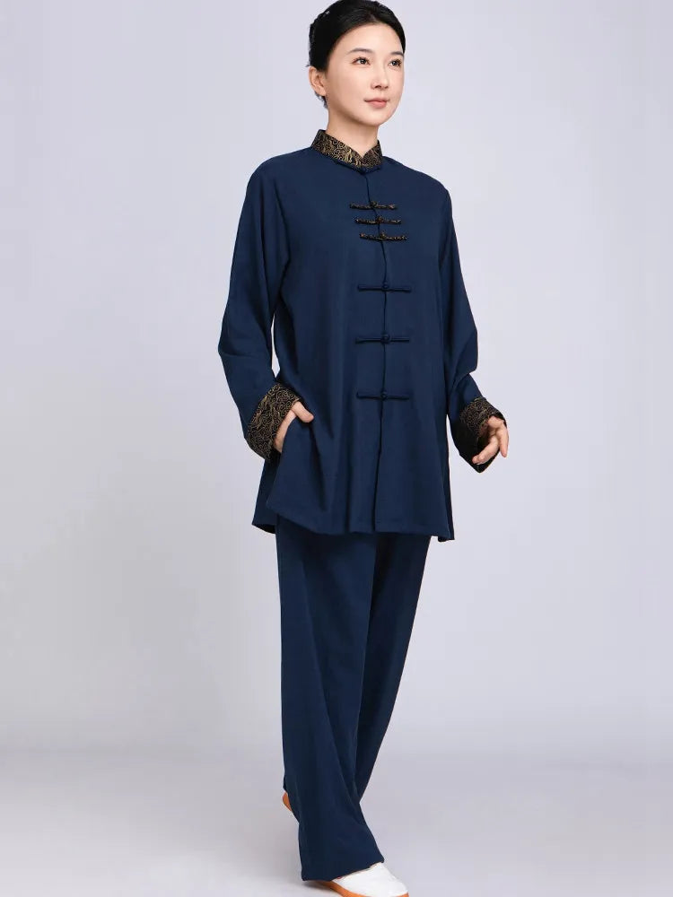 Kung Fu Attire for Women – Blue Tai Chi Outfit for Practice & Performance