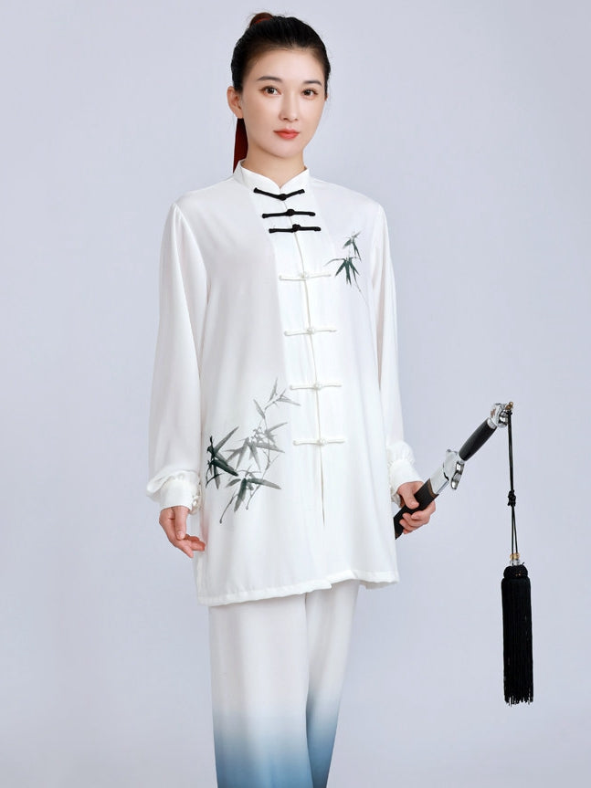 Tai Chi Performance Clothing for Women – White Bamboo Kung Fu Set