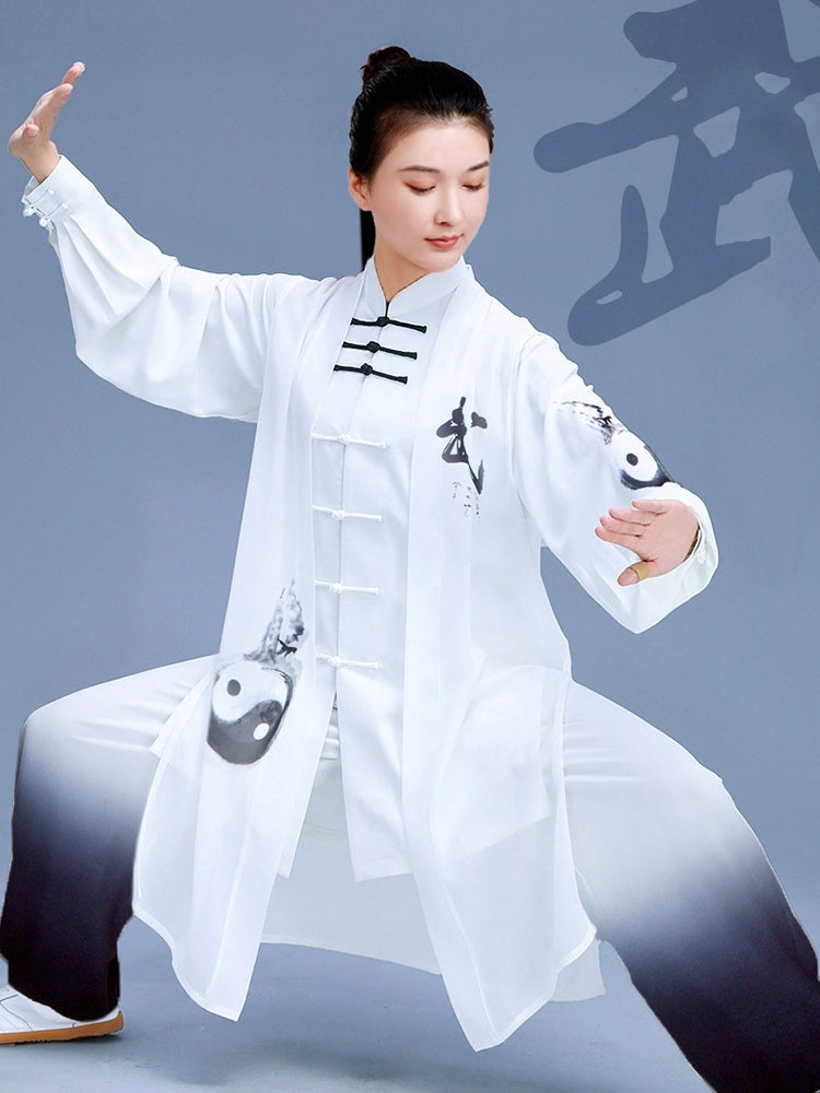 Ink Style Tai Chi Outfit for Men and Women – 2 or 3 Piece Performance Set