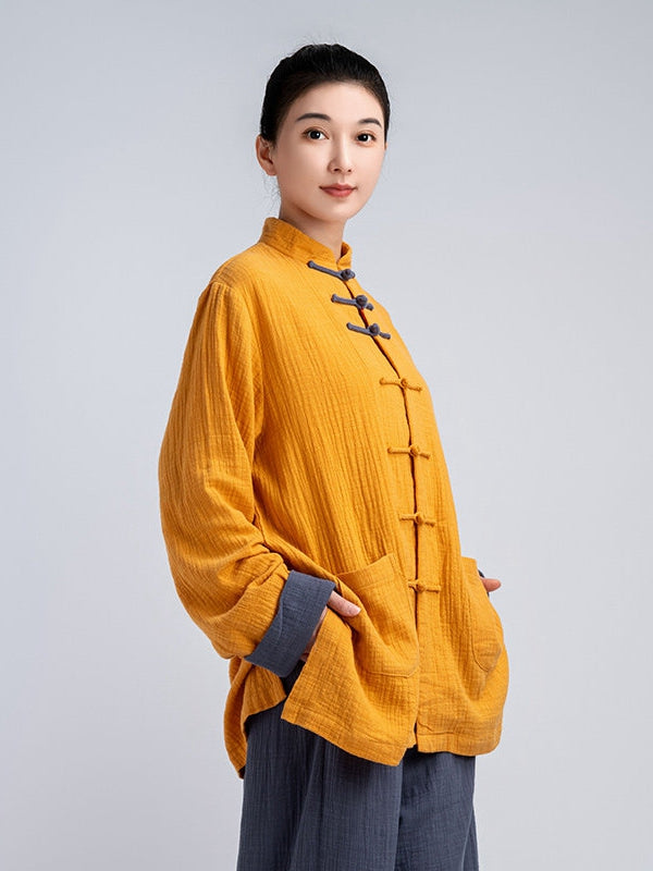 Women’s Yellow Tai Chi Training Outfit – Two-Piece Set