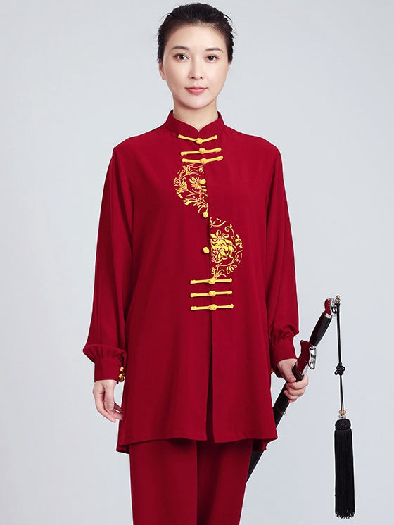 Tai Chi Performance Uniform – Unisex Embroidered Traditional Set