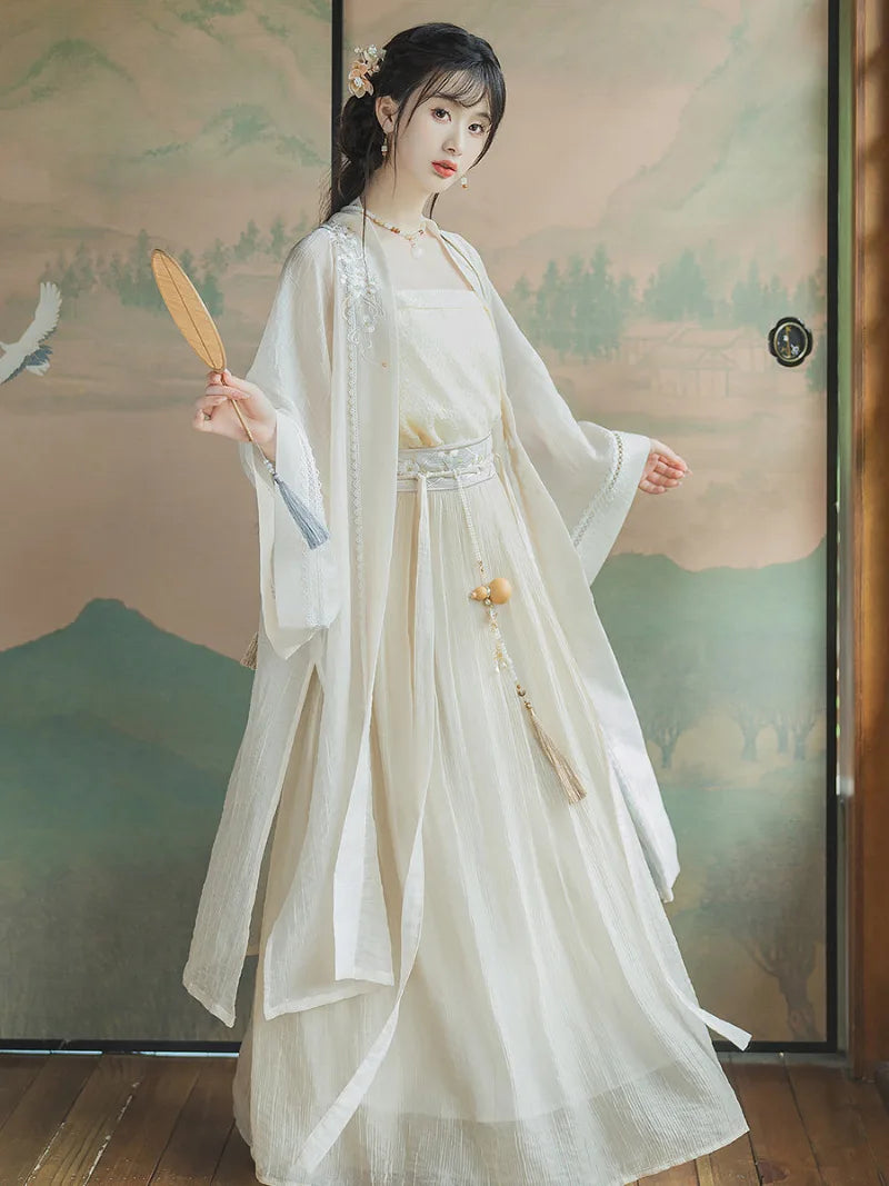 Hanfu traditional clothing Song dynasty long beizi Tencel summer set