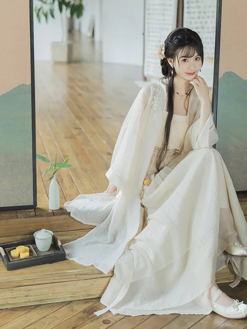 Hanfu traditional clothing Song dynasty long beizi Tencel summer set
