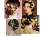 Golden Flower Petals Hairpiece