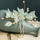 Jade look alike Hairpiece White Champaca