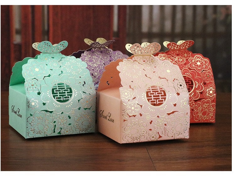 Double Happiness Butterfly Favor boxes（20Boxes)