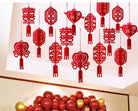 3D Double Happiness  Felt Lanterns  (Set of 6)