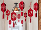 Double Happiness Wedding Felt Lanterns ( Set of 6)