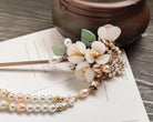 Jade Look Alike Floral Hair Stick | Cosmos