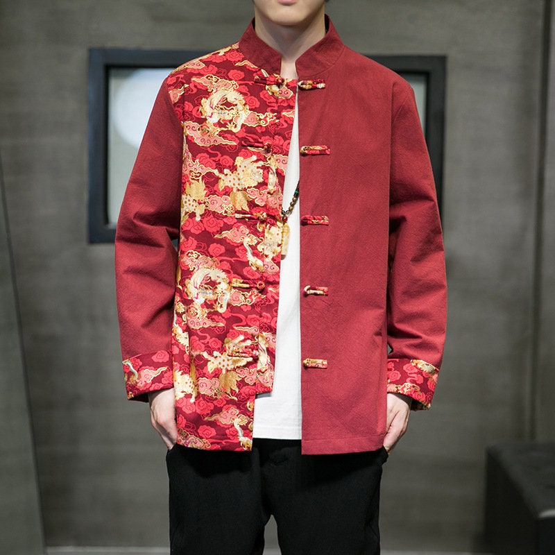 Printed Dragon Tang Jacket