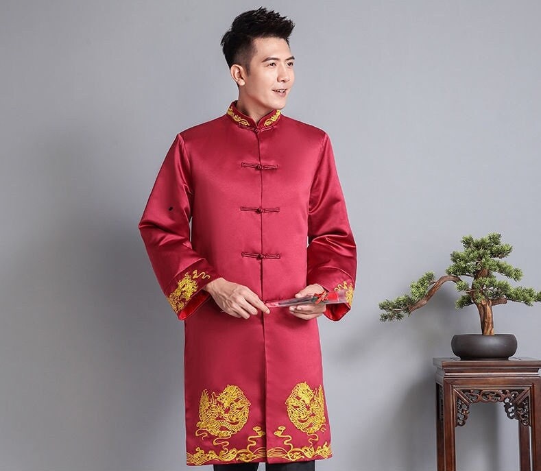 Dragon Embroidered Tang Jacket For Best men