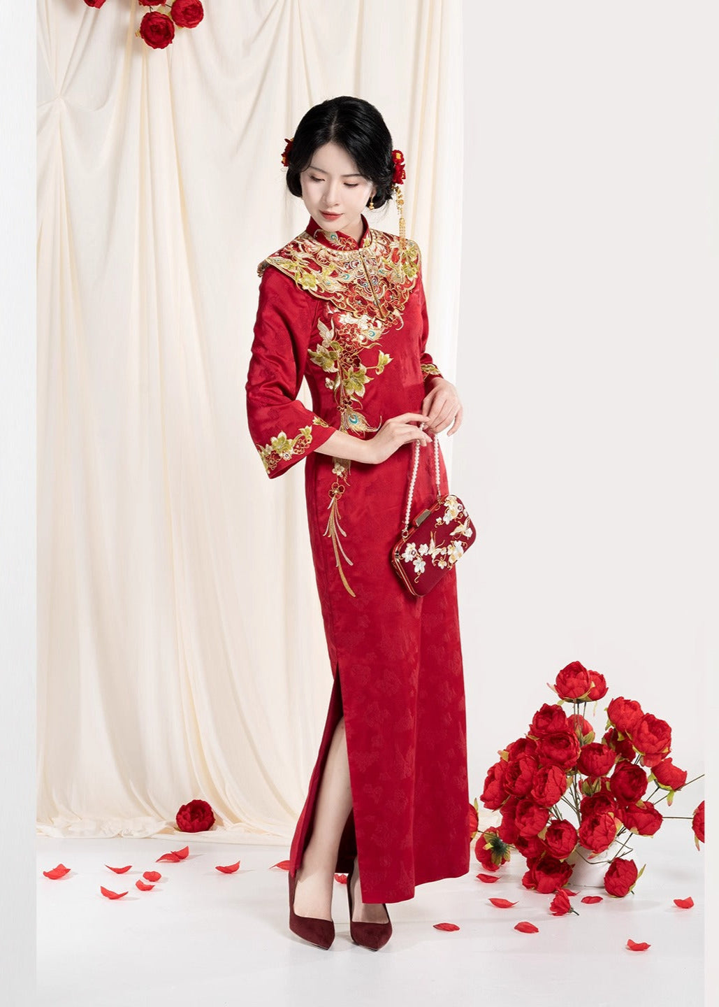 Joyful Union | Modern 2-Piece Wedding Qipao (佳偶之喜)