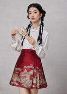 Gilded Landscape| Modern Short Ma Mian Skirt (描金山水)