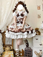 kawaii sweets lolita jsk dress with cute doll feeling and soft girl fashion