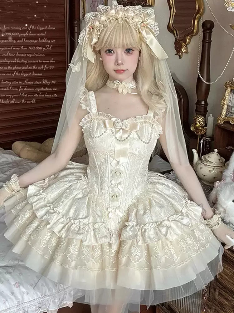 Lolita city dress original doll-style ballet JSK princess dress with cute and elegant daily lolita design