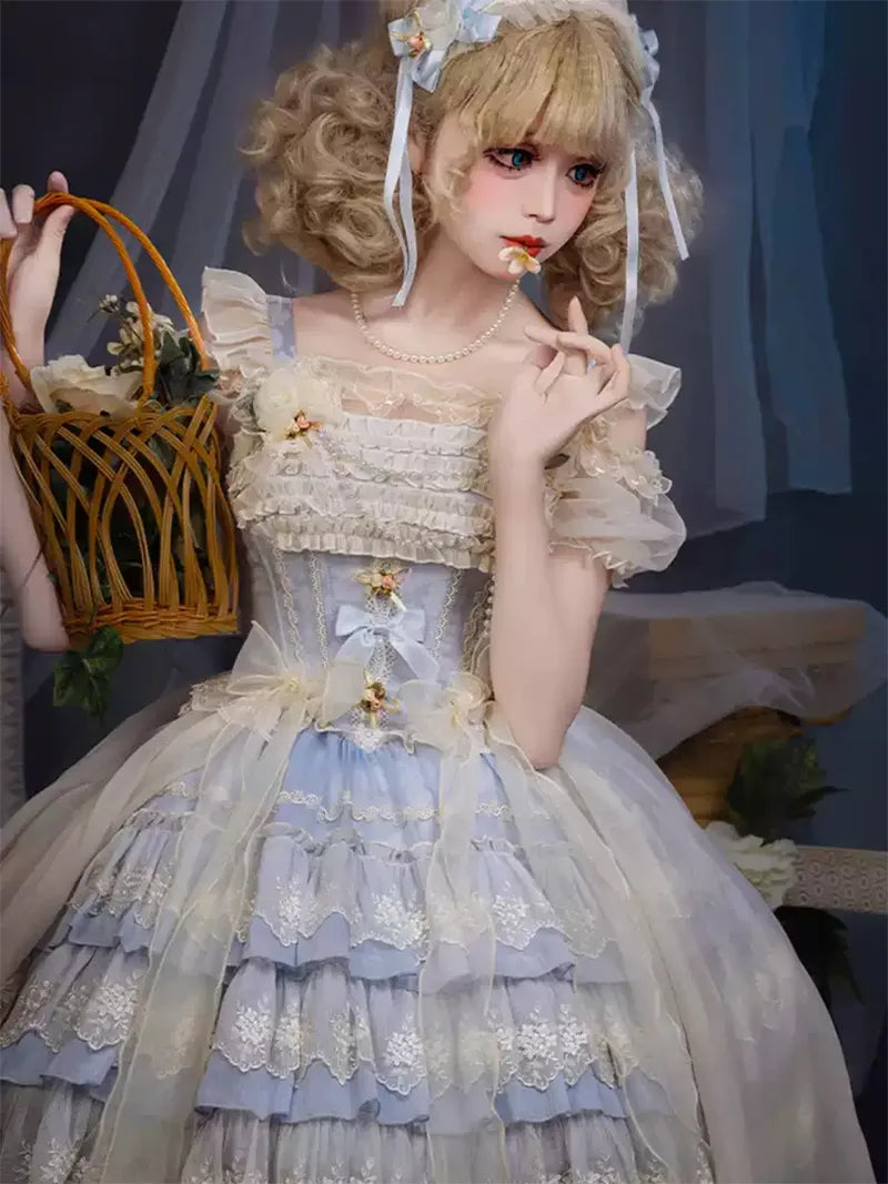 Lolita Clothes | Ballet Style Tiered Cake JSK Sweet Princess Dress
