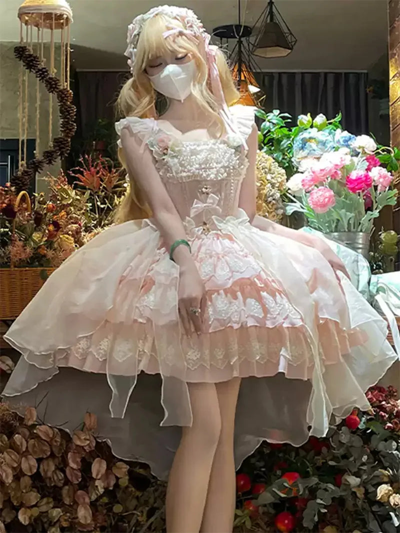 Lolita Clothes | Ballet Style Tiered Cake JSK Sweet Princess Dress