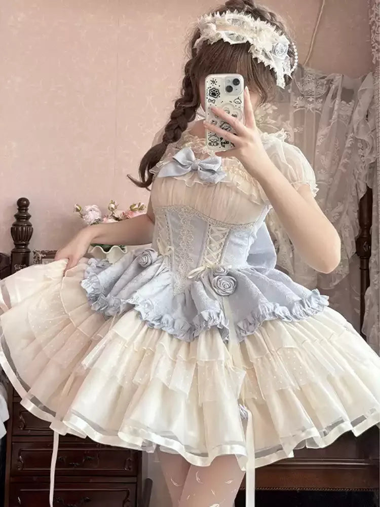 Original Lolita Dress to Impress – Cute Fitted JSK Strap Ballet Skirt