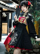 Original Chinese Gothic Lolita dresses with vintage design, elegant straps, and exquisite embroidery details for unique feminine charm.