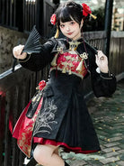 Original Chinese Gothic Lolita dresses with vintage design, elegant straps, and exquisite embroidery details for unique feminine charm.