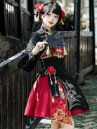 Original Chinese Gothic Lolita dresses with vintage design, elegant straps, and exquisite embroidery details for unique feminine charm.