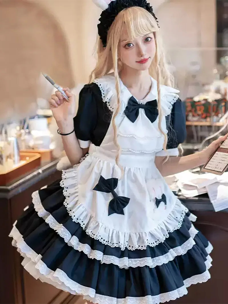 Classic Lolita Maid Dress | Original Black and White French Lolita Outfit