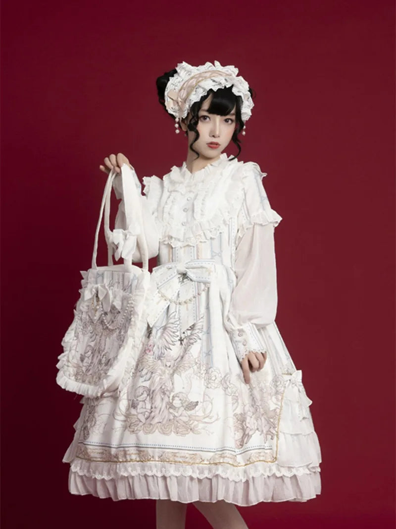 Lolita Outfits | Elegant Long-Sleeve OP Dress for Daily Sweet Style