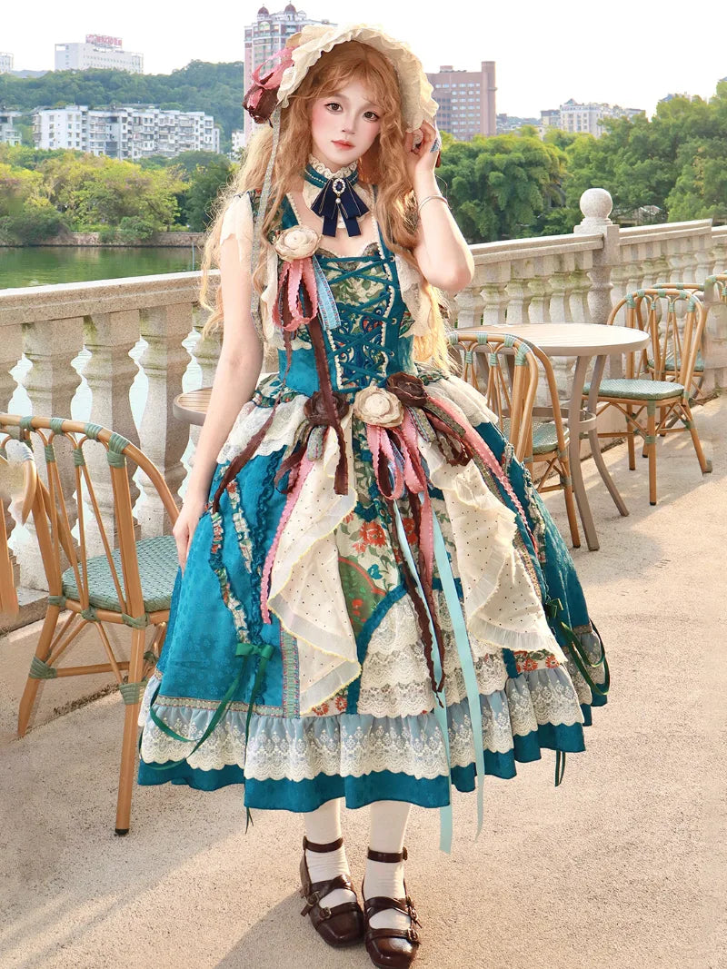 Elegant Lolitafashion gothic Lolita dress with classic castle style, perfect for cosplay, parties, or daily