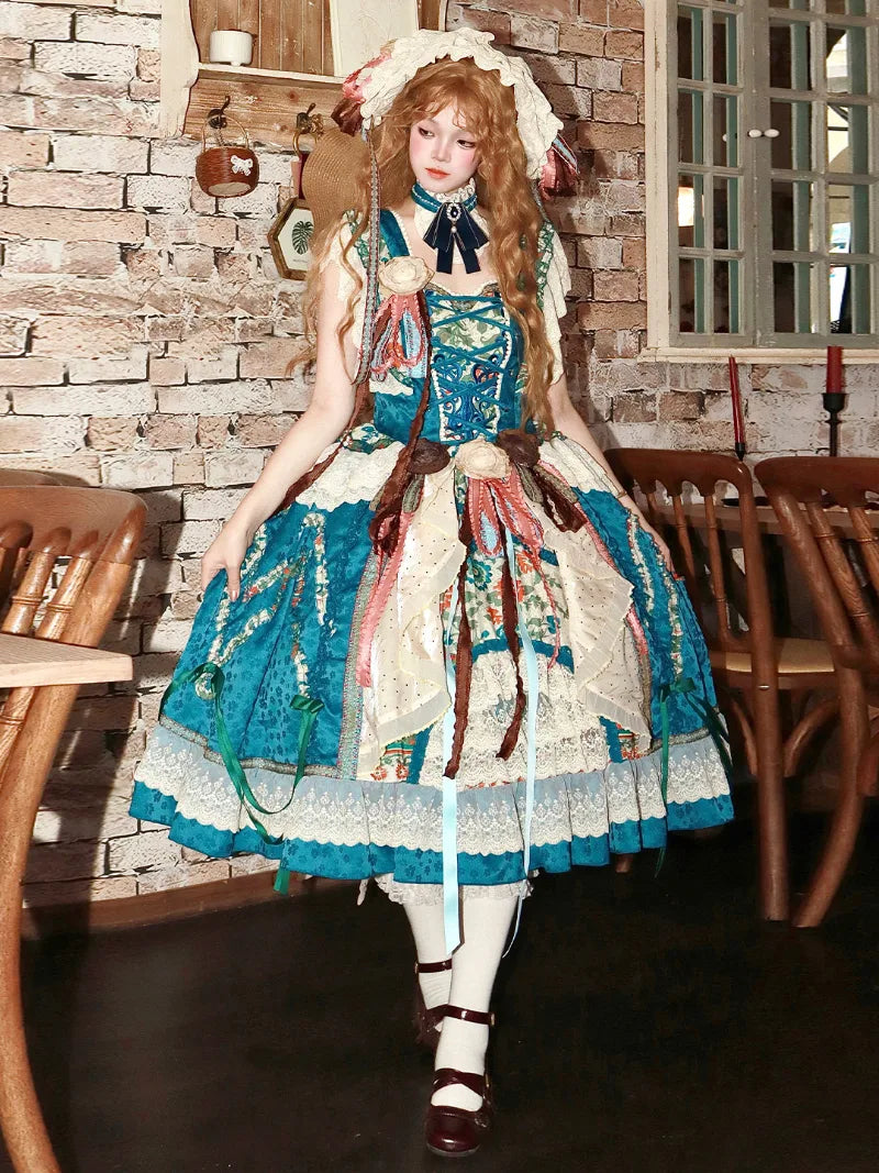 Elegant Lolitafashion gothic Lolita dress with classic castle style, perfect for cosplay, parties, or daily