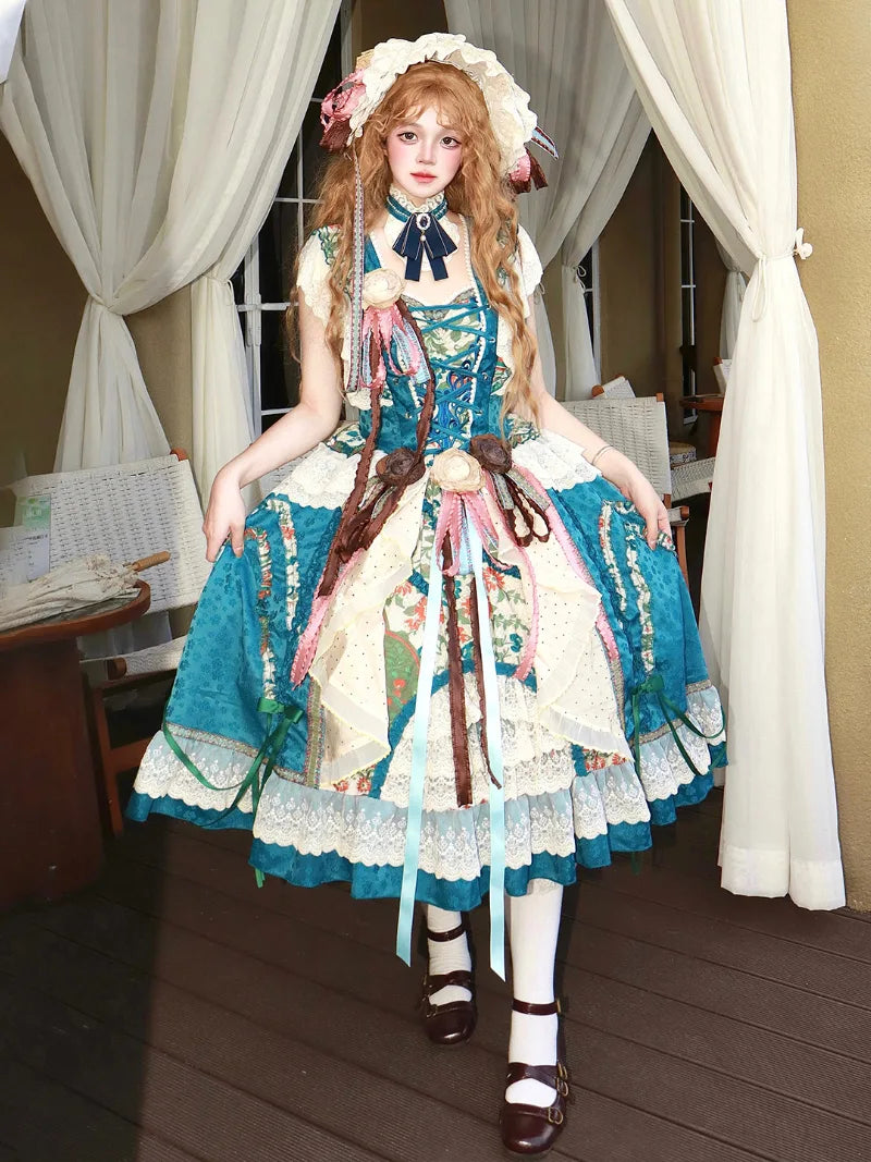 Elegant Lolitafashion gothic Lolita dress with classic castle style, perfect for cosplay, parties, or daily