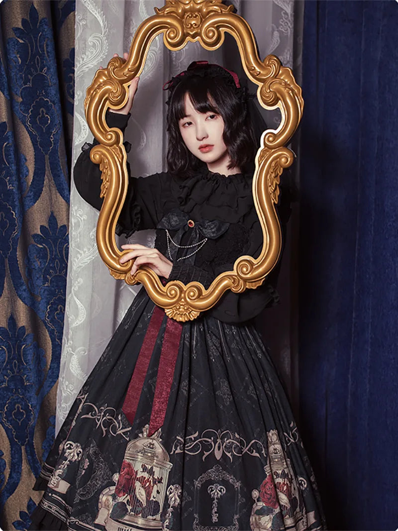 Lollita Fashion | Elegant Nightingale and Rose JSK Lolita Dress
