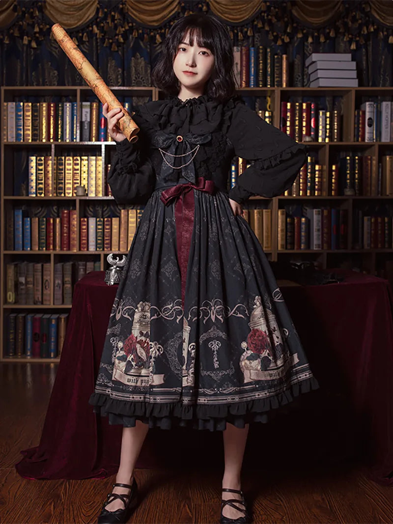 Lollita Fashion | Elegant Nightingale and Rose JSK Lolita Dress