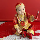 Red and Golden Baby Tang Jacket Set