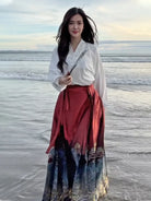 Mamian dress with dragon totem new Chinese style pleated skirt