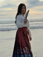 Mamian dress with dragon totem new Chinese style pleated skirt