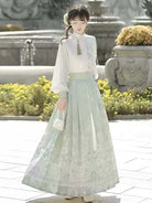 Mamian Skirt modern Chinese Hanfu half skirt daily outfit with New Chinese design