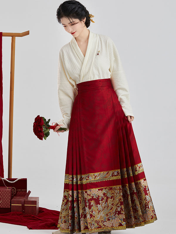Mysterious Mamian Skirt Ming Dynasty Hanfu Drss
