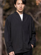Men’s Daily Tang Suit Jacket – Mandarin Collar Frog Button Chinese Jacket