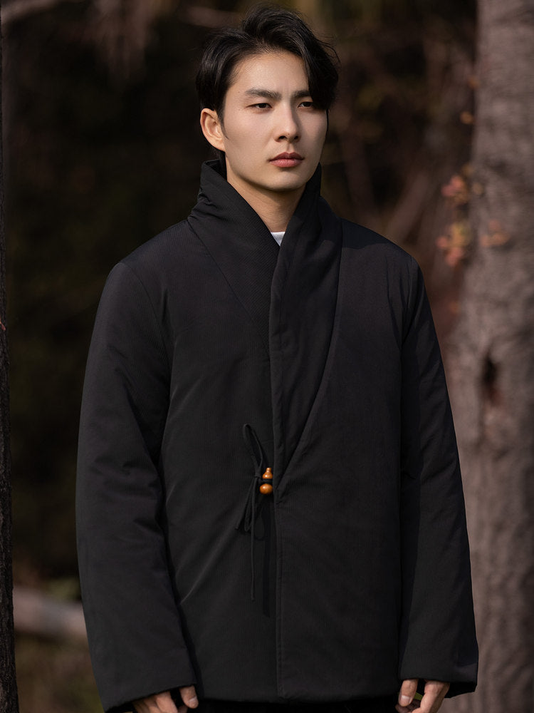 Men’s Chinese Wrap Winter Jacket Thick Padded Coat